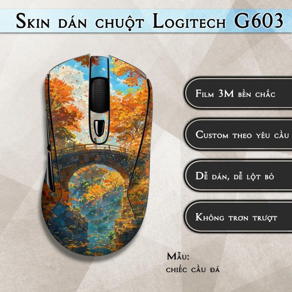 Skin dán chuột Logitech G603 mẫu chiếc cầu đá