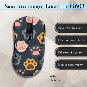 Skin dán chuột Logitech G603 mẫu Chân mèo