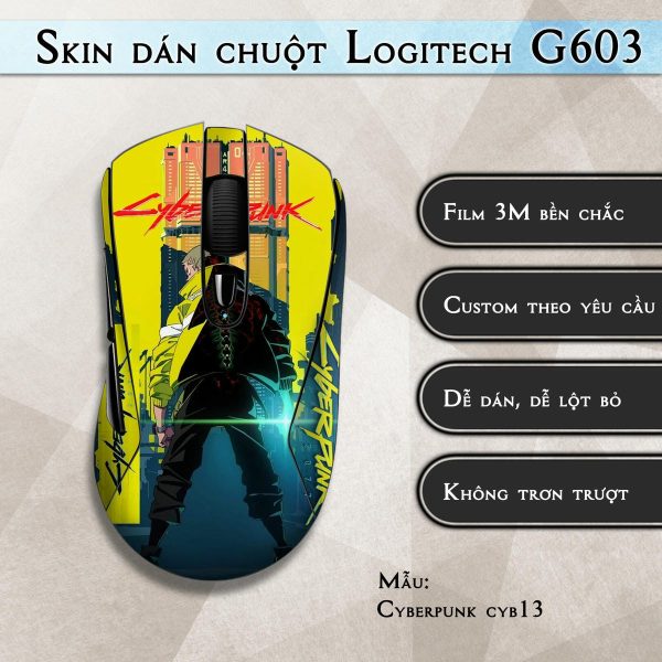 Skin dán chuột Logitech G603 mẫu Cyberpunk cyb13