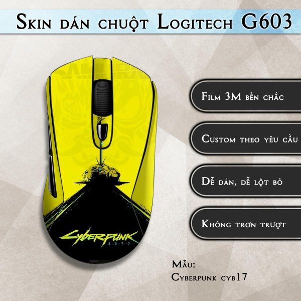 Skin dán chuột Logitech G603 mẫu Cyberpunk cyb17