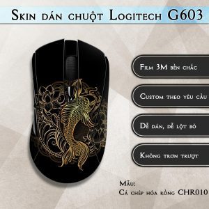 Skin dán chuột Logitech G603 mẫu Cá chép hóa rồng CHR010