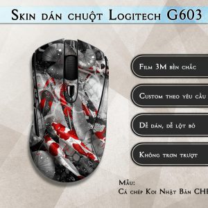 Skin dán chuột Logitech G603 mẫu Cá chép Koi Nhật Bản CHR018