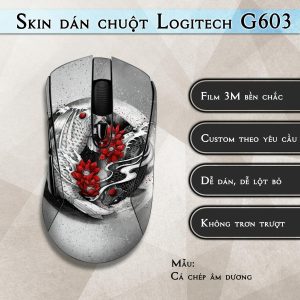 Skin dán chuột Logitech G603 mẫu Cá chép âm dương