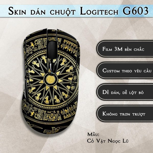 Skin dán chuột Logitech G603 mẫu Cổ Vật Ngọc Lũ