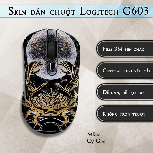 Skin dán chuột Logitech G603 mẫu Cự Giải
