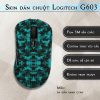 Skin dán chuột Logitech G603 mẫu da dắn xanh cyan Skin dán chuột Logitech G603 mẫu da dắn xanh cyan
