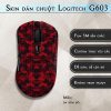 Skin dán chuột Logitech G603 mẫu da rắn đỏ Skin dán chuột Logitech G603 mẫu da rắn đỏ