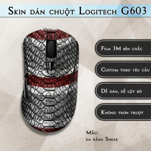 Skin dán chuột Logitech G603 mẫu da rắng Sneak