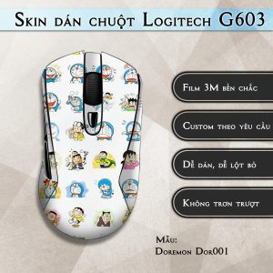 Skin dán chuột Logitech G603 mẫu Doremon Dor001