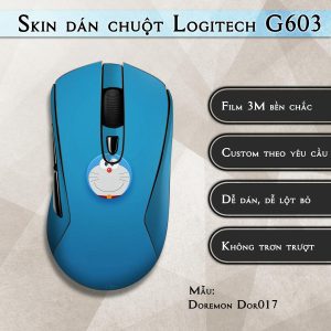 Skin dán chuột Logitech G603 mẫu Doremon Dor017