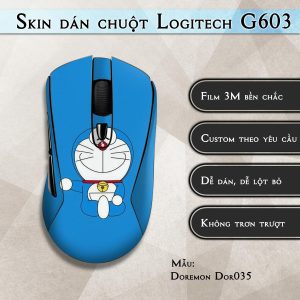 Skin dán chuột Logitech G603 mẫu Doremon Dor035