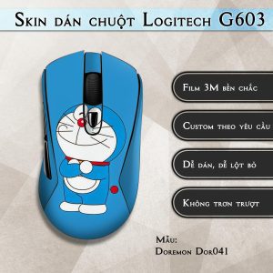 Skin dán chuột Logitech G603 mẫu Doremon Dor041