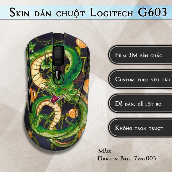 Skin dán chuột Logitech G603 mẫu Dragon Ball 7vnr003