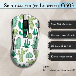 Skin dán chuột Logitech G603 mẫu Dễ thương So Cute scu024