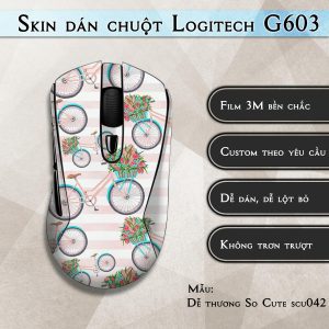 Skin dán chuột Logitech G603 mẫu Dễ thương So Cute scu042