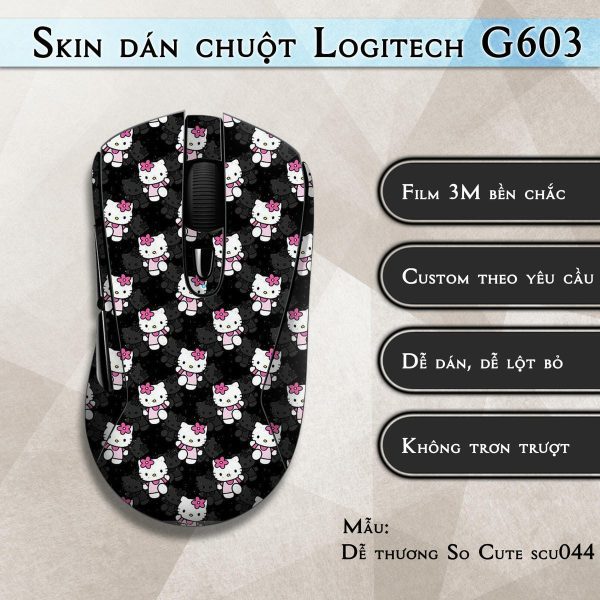 Skin dán chuột Logitech G603 mẫu Dễ thương So Cute scu044
