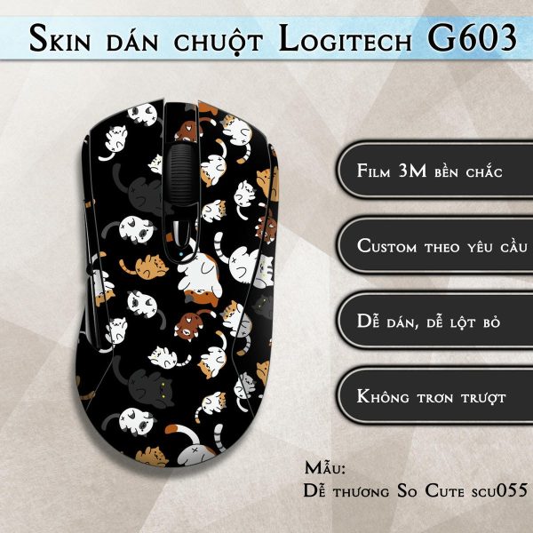 Skin dán chuột Logitech G603 mẫu Dễ thương So Cute scu055