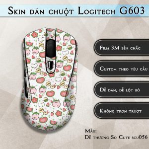 Skin dán chuột Logitech G603 mẫu Dễ thương So Cute scu056