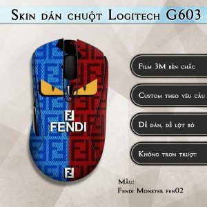 Skin dán chuột Logitech G603 mẫu Fendi Monster fen02