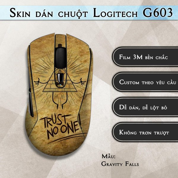 Skin dán chuột Logitech G603 mẫu Gravity Falls