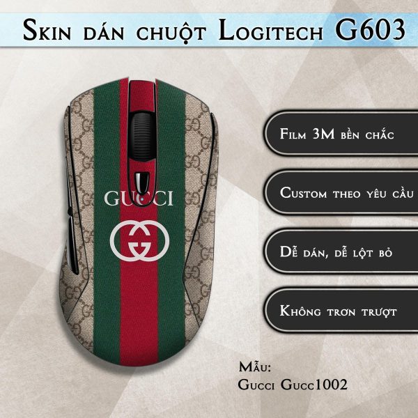 Skin dán chuột Logitech G603 mẫu Gucci Gucc1002