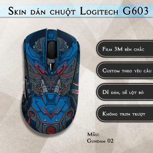 Skin dán chuột Logitech G603 mẫu Gundam 02
