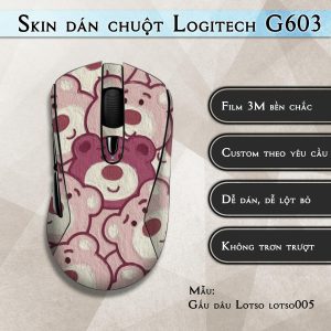 Skin dán chuột Logitech G603 mẫu Gấu dâu Lotso lotso005