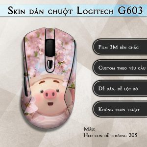 Skin dán chuột Logitech G603 mẫu Heo con dễ thương 205