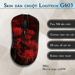 Skin dán chuột Logitech G603 mẫu Hoa bỉ ngạn acp036