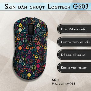 Skin dán chuột Logitech G603 mẫu Hoa văn hov013