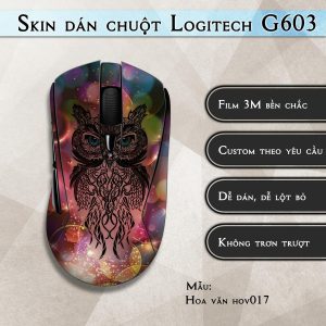 Skin dán chuột Logitech G603 mẫu Hoa văn hov017