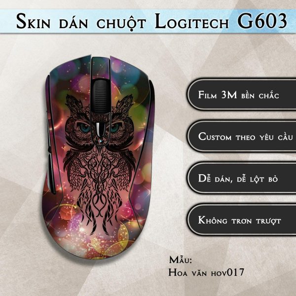 Skin dán chuột Logitech G603 mẫu Hoa văn hov017
