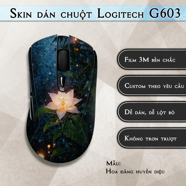 Skin dán chuột Logitech G603 mẫu Hoa đăng huyền diệu