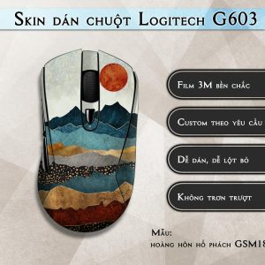 Skin dán chuột Logitech G603 mẫu hoàng hôn hổ phách GSM180