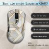Skin dán chuột Logitech G603 mẫu hình học viền vàng xếp chéo Skin dán chuột Logitech G603 mẫu hình học viền vàng xếp chéo