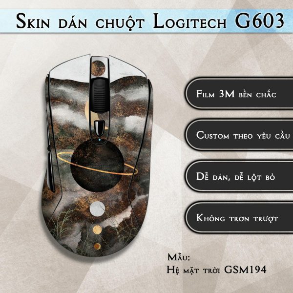 Skin dán chuột Logitech G603 mẫu Hệ mặt trời GSM194