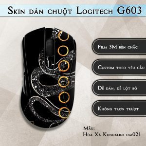 Skin dán chuột Logitech G603 mẫu Hỏa Xà Kundalini lsm021