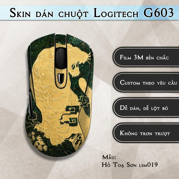 Skin dán chuột Logitech G603 mẫu Hổ Toạ Sơn lsm019