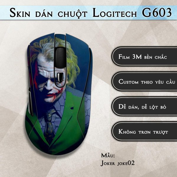 Skin dán chuột Logitech G603 mẫu Joker joke02