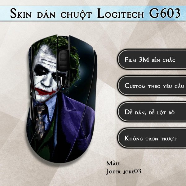 Skin dán chuột Logitech G603 mẫu Joker joke03