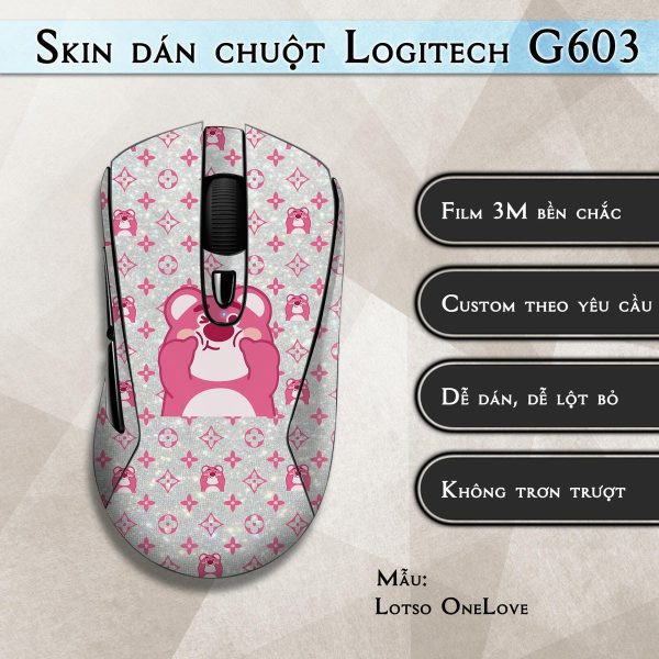 Skin dán chuột Logitech G603 mẫu Lotso OneLove
