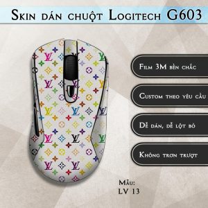 Skin dán chuột Logitech G603 mẫu LV 13