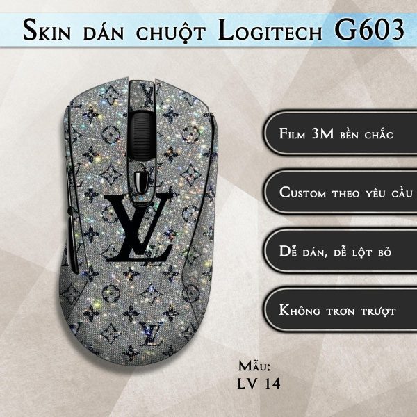 Skin dán chuột Logitech G603 mẫu LV 14