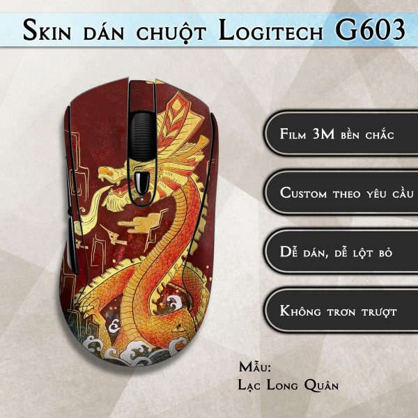 Skin dán chuột Logitech G603 mẫu Lạc Long Quân