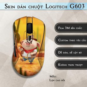 Skin dán chuột Logitech G603 mẫu Lợn cao bồi