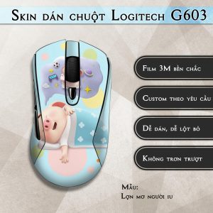Skin dán chuột Logitech G603 mẫu Lợn mơ người iu