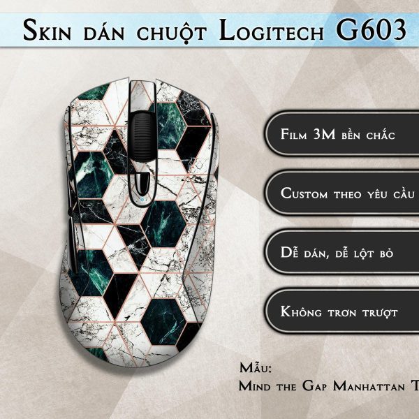 Skin dán chuột Logitech G603 mẫu Mind the Gap Manhattan Trial074