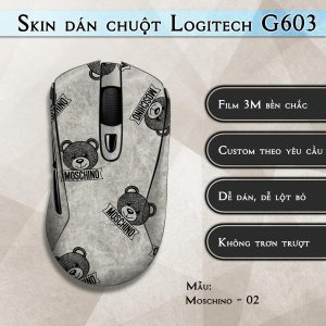 Skin dán chuột Logitech G603 mẫu Moschino - 02