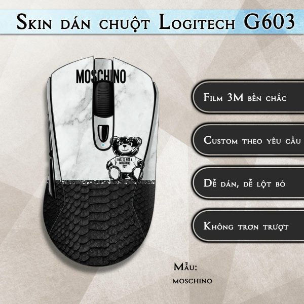 Skin dán chuột Logitech G603 mẫu moschino