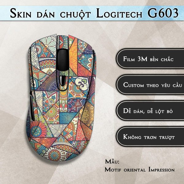 Skin dán chuột Logitech G603 mẫu Motif oriental Impression